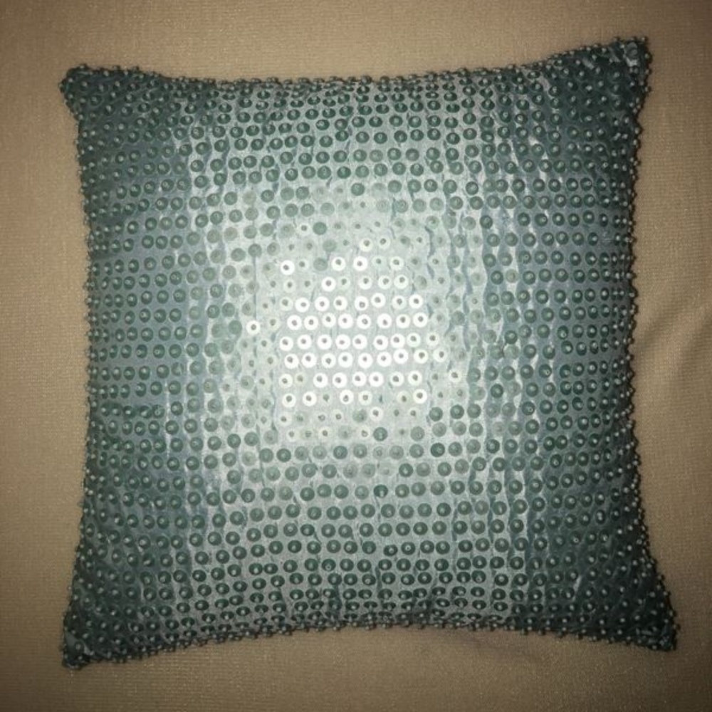 Style & Co Aqua Sequin Decorative Throw Pillow